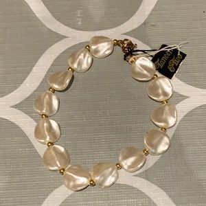 Tancer & Two vintage pearl bracelet gold tone NWT